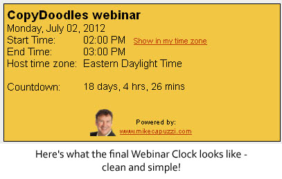 Webinar Clock