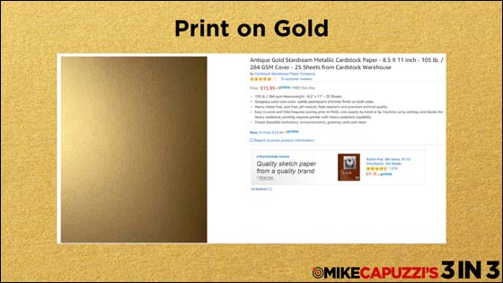 Stardream Metallic - 8.5X11 Card Stock Paper - ANTIQUE GOLD - 105lb Cover (