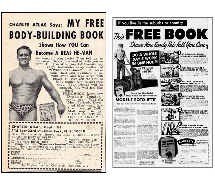 classic book centric advertisements